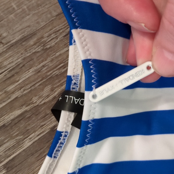 Kendall + Kylie Blue White Stripe Bikini Size Medium - Picture 10 of 10